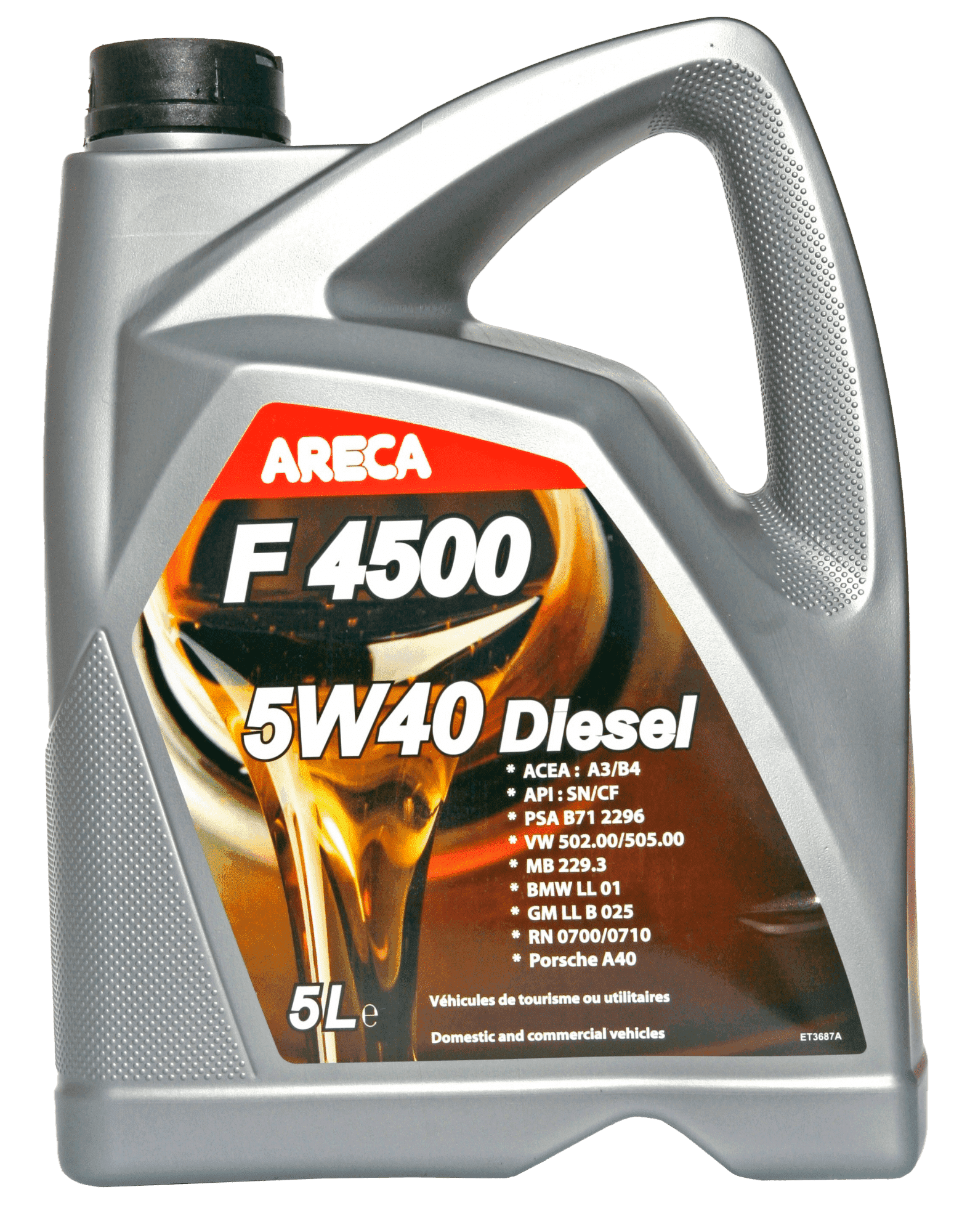 Моторное масло ARECA F4500 DIESEL 5W-40, 5л (ARECA: 11462)